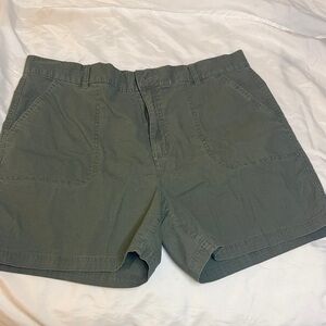 Eddie Bauer Olive Green Bermuda Shorts